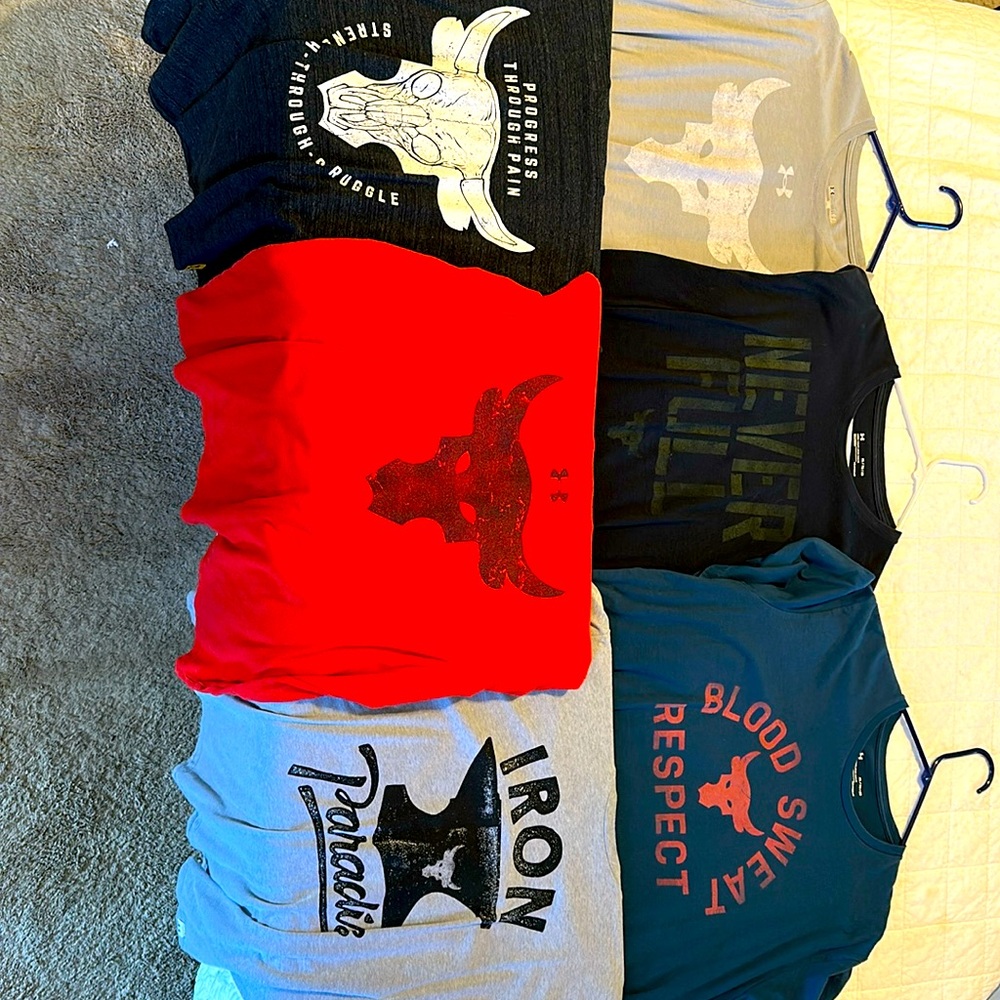Lot of 6 project rock Tee shirts